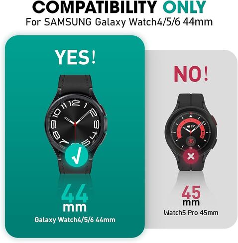 SUPCASE for Samsung Galaxy Watch 6/5/4 Case 44mm with Strap Band, Black in Saudi Arabia