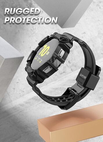 SUPCASE for Samsung Galaxy Watch 6/5/4 Case 44mm with Strap Band, Black in Saudi Arabia