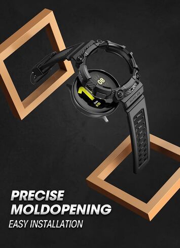 SUPCASE for Samsung Galaxy Watch 6/5/4 Case 44mm with Strap Band, Black in Saudi Arabia