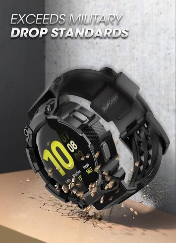 SUPCASE for Samsung Galaxy Watch 6/5/4 Case 44mm with Strap Band, Black in Saudi Arabia