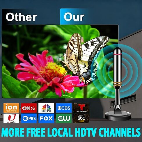 Digital Antenna for Smart TV Indoor, TV Antenna for Local Channels in Saudi Arabia