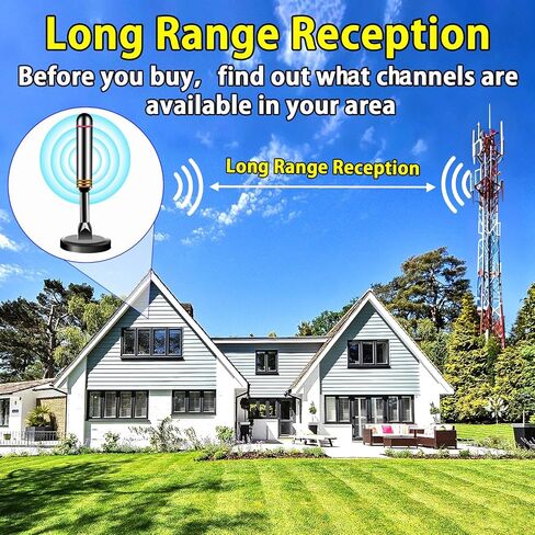 Digital Antenna for Smart TV Indoor, TV Antenna for Local Channels in Saudi Arabia