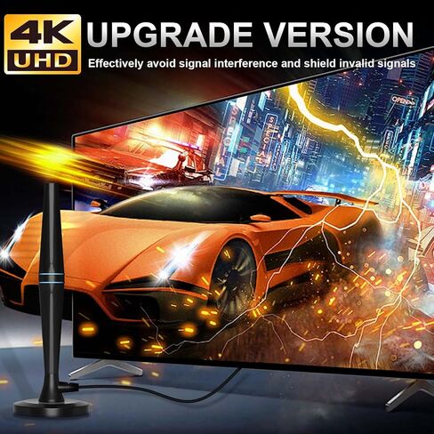 2026 Upgraded TV Antenna for Smart TV and Older TVs, 4200+ Miles Range Digital TV Antenna Indoor for Local Channels with Signal Amplifier, 4K 1080p HDTV Reception in Saudi Arabia