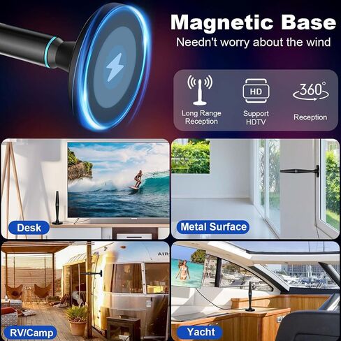 2026 Upgraded TV Antenna for Smart TV and Older TVs, 4200+ Miles Range Digital TV Antenna Indoor for Local Channels with Signal Amplifier, 4K 1080p HDTV Reception in Saudi Arabia