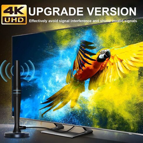 2026 Upgraded TV Antenna for Smart TV and Older TVs, 4200+ Miles Range Digital TV Antenna Indoor for Local Channels with Signal Amplifier, 4K 1080p HDTV Reception in Saudi Arabia