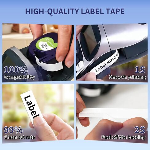 12-Pack Replace for Dymo LetraTag Label Maker Refills 91330 Black on White in Saudi Arabia