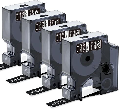 Rhino 4200 Label Tape Compatible with Dymo Rhino White on Black 1805435 in Saudi Arabia