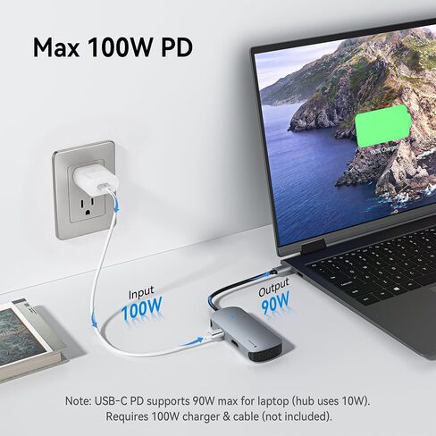 Yottamaster USB C Hub 5 في 1 مع HDMI 4K@60 هرتز لأجهزة MacBook/iPad/iMac in Kuwait