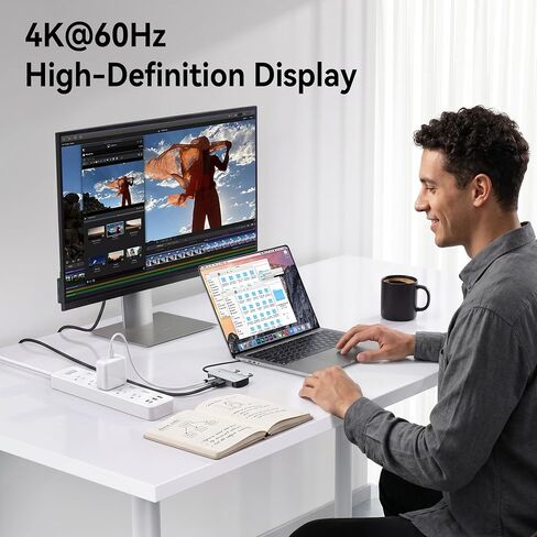 Yottamaster USB C Hub 5 في 1 مع HDMI 4K@60 هرتز لأجهزة MacBook/iPad/iMac in Kuwait