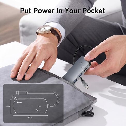 Yottamaster USB C Hub 5 في 1 مع HDMI 4K@60 هرتز لأجهزة MacBook/iPad/iMac in Kuwait