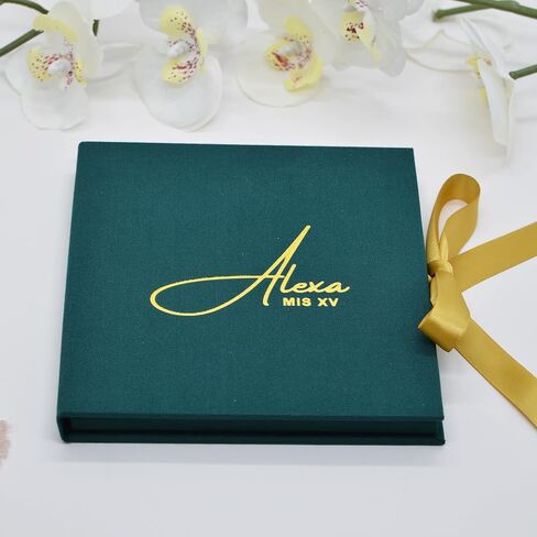 Linen USB Presentation Box with 5slots Ribbon Closure, Wedding & Quinceañera Keepsake 10pcs in Kuwait