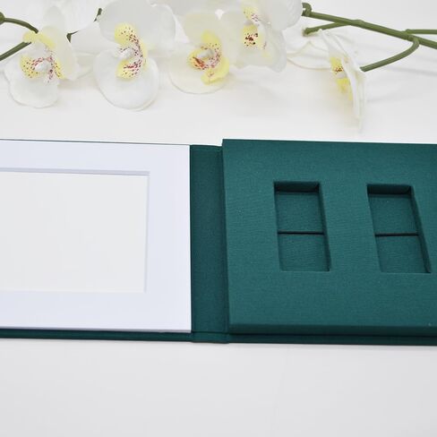 Linen USB Presentation Box with 5slots Ribbon Closure, Wedding & Quinceañera Keepsake 10pcs in Kuwait