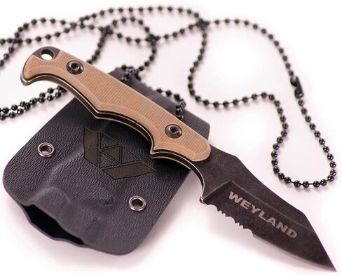 WEYLAND EDC Neck Knife - Full Tang Fixed Blade with Kydex Sheath in Kuwait