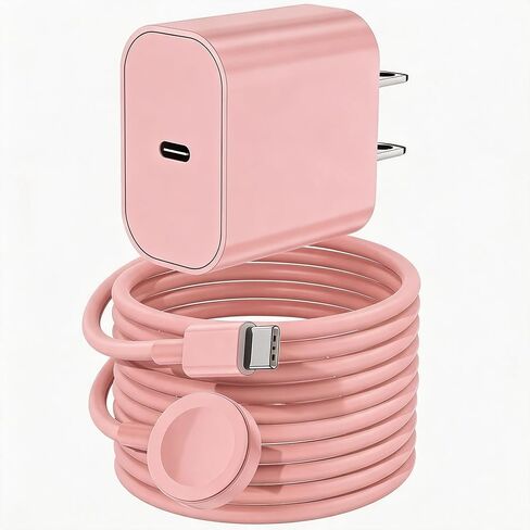 iPhone 17 16 15 Charger and 10ft Type C to C Cable Cord Long, 20W USB C Fast Wall Charging Block Plug Power Adapter Cube Brick for Apple iPhone 17 Pro Max/17 Air/16 Pro/16 Plus/15/15 Mini/iPad/Samsung in Saudi Arabia