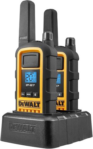 DEWALT DXFRS800 FRS Walkie Talkies, 2W, 4 Pack with 4 Headsets in Saudi Arabia