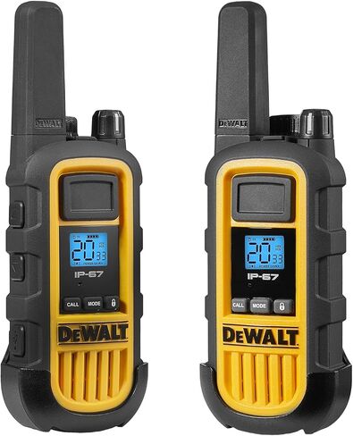 DEWALT DXFRS800 FRS Walkie Talkies, 2W, 4 Pack with 4 Headsets in Saudi Arabia