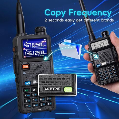 Baofeng Radio Ham Radio Handheld UV-5R Upgrade 5RM 10W (4PCS Batteries) Emergency Two Way Radio Long Range,999CH, Fre Copy, NOAA Weather Rechargeable Walkie Talkies for Survival Gear Hunting-2 Pack in Saudi Arabia