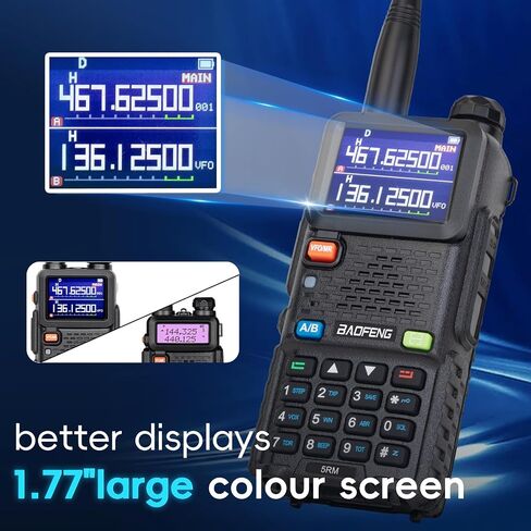Baofeng Radio Ham Radio Handheld UV-5R Upgrade 5RM 10W (4PCS Batteries) Emergency Two Way Radio Long Range,999CH, Fre Copy, NOAA Weather Rechargeable Walkie Talkies for Survival Gear Hunting-2 Pack in Saudi Arabia