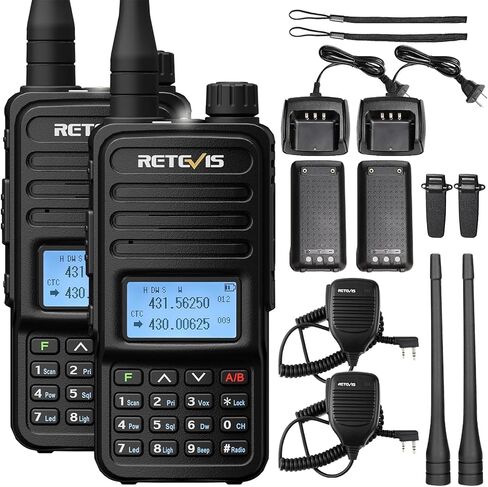 Retevis RT85 Handheld Ham Radios, Portable Dual Band Walkie Talkies, 2 Pack in Saudi Arabia