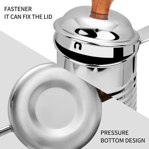Small & Elegant Stainless Steel Gooseneck Kettle with Wooden Handle and Gift Box – 700ml (24oz) Pour Over Coffee & Tea, Precision Spout for Water Flow Control, Stainless Steel, Durable Polished Finish in Kuwait