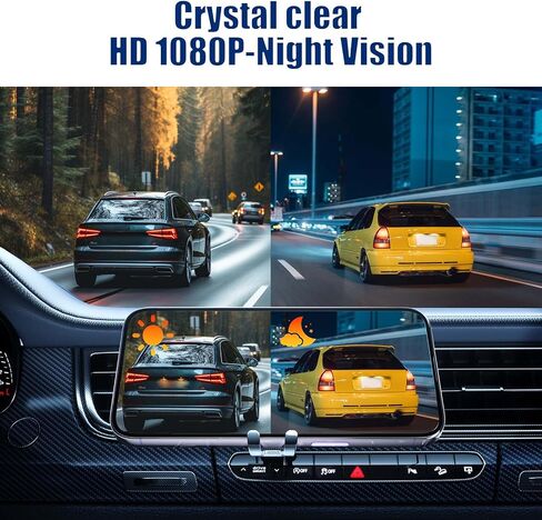 WiFi Magnetic Solar Wireless Backup Camera, 10000mAh Rechargeable 1080P Rear View Camera for Truck RV Trailer Car, DVR Recording Night Vision,Easy Installation with Charging Head in Kuwait