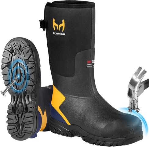 Steel Toe Work Boots for Men, 0°F-20°F Xerogel Construction Boots in Saudi Arabia