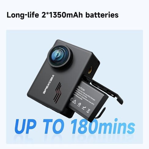 Apexcam Action Camera 4K Touch Screen, 131FT Waterproof Camera Underwater, 60FPS 64MP Sports Camera Helmet for Vlog, WiFi Camcorder, 8X Zoom, Remote Control, 64GB Card,Mount Accessories in Kuwait