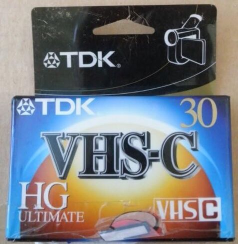 TDK VHS-C 30 HG Ultimate VHS Video Cassette Tape, Model: , Office Shop in Saudi Arabia