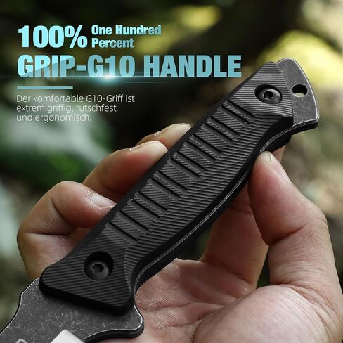 Omesio Tanto Tactical Fixed Blade Knife, Full Tang 420 Steel, Black in Saudi Arabia