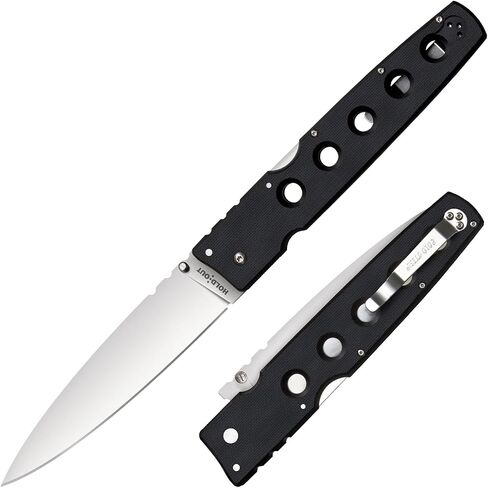COLD STEEL Hold Out 6" S35VN Ultra-Sharp Blade 7.2" G-10 Handle Everyday Carry Pocket Folding Knife w/Tri-Ad Lock, Pocket Clip in Saudi Arabia