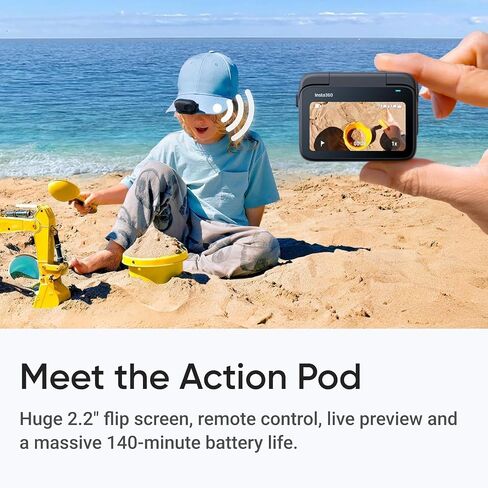 Insta360 GO 3S 128GB – Waterproof Tiny Mighty Action Camera with 4K 3840x2160 Video & 4000x3000 Photo, FlowState Stabilization, AI Editing, Action Pod| (128GB Black) in Saudi Arabia