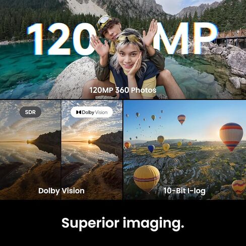 Insta360 X6 Essentials Bundle with 1TB Card-8K Waterproof 360 Action Camera, 1/1.1" Sensor, 2.32'' Screen, 64GB Built-in|Bundle Includes Selfie Stick, Extra Xtreme Battery, Utility Fast Charge Case in Saudi Arabia