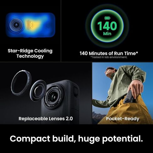 Insta360 X6 Essentials Bundle with 1TB Card-8K Waterproof 360 Action Camera, 1/1.1" Sensor, 2.32'' Screen, 64GB Built-in|Bundle Includes Selfie Stick, Extra Xtreme Battery, Utility Fast Charge Case in Saudi Arabia