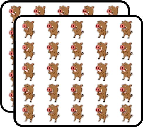 Angry Wild Boar Cartoon Decorative Scrapbooking Sticker Waterproof Vinyl Stickers for Water Bottle, Laptop & Phone Case – 50 Pack in Saudi Arabia