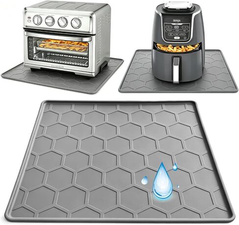 Silicone Heat Resistant Mat For Ninja Air Fryer,17.7''x16.7''x0.39''Silicone Mats for Ninja Air Fryers Bottom Silicone Air Fryer Accessories Countertop Protector Mat Reusable in Kuwait