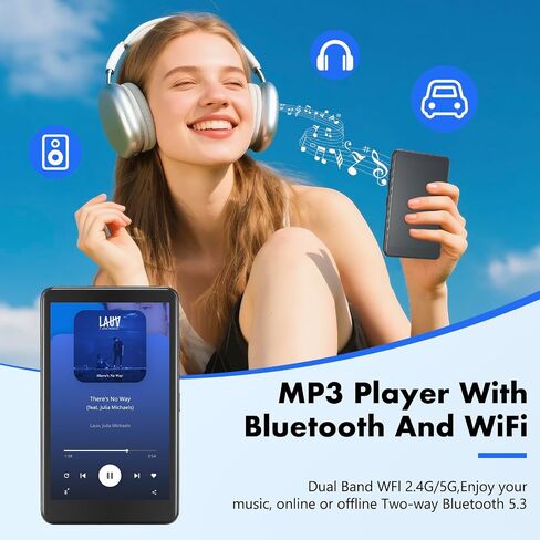 Smart MP3 Player with Android 13 & 4" Touchscreen – 144GB Storage (1TB Expandable), Bluetooth 5.3, WiFi for Spotify, YouTube, HD Video Playback (U1-3G-144G) in Saudi Arabia
