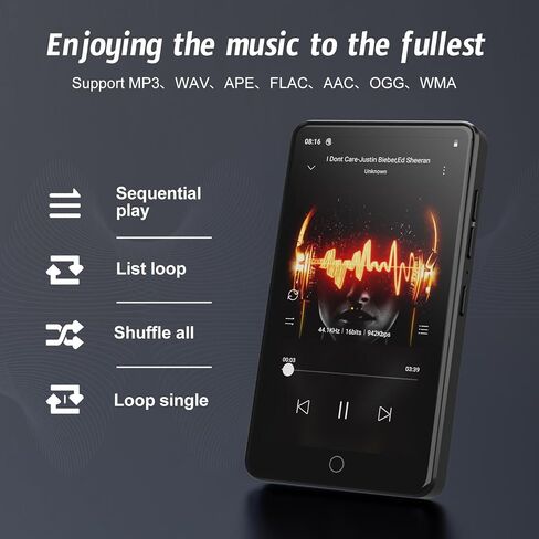 160GB MP3 Player with Android 13 OS, 4.02" MP4 Player with Bluetooth and WiFi, Music Player for Kids with Speakers, Android MP4 MP3 Player with Parental Controls, Play Store in Saudi Arabia