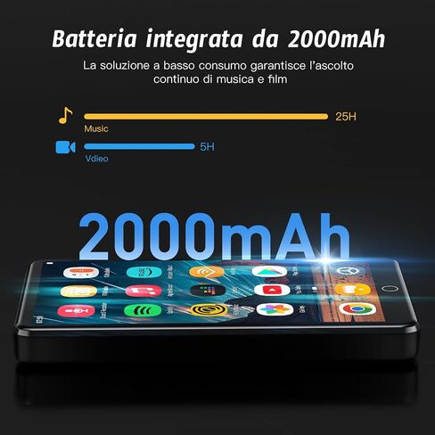 160GB MP3 Player with Android 13 OS, 4.02" MP4 Player with Bluetooth and WiFi, Music Player for Kids with Speakers, Android MP4 MP3 Player with Parental Controls, Play Store in Saudi Arabia