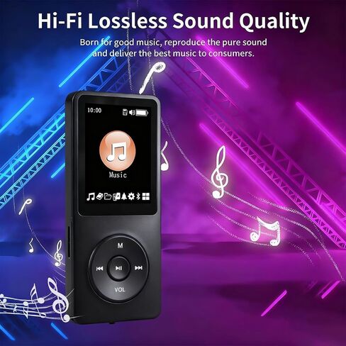 MP3 Player with Bluetooth - Portable Music Player for Kids - with Built-in HD Speaker, Voice Recorder, HiFi Sound, E-Book, Included Earphones in Saudi Arabia