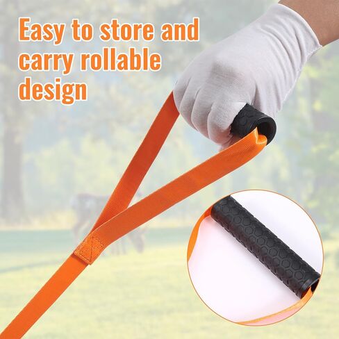 2 PCS 1.2MM Thickened Pull Deer Sled for Hunting Tear Resistant Deer Drag Sled Game Hauler cart for Hauling Trophy Heavy Duty Hunting Accessories with Drag Harness and Handle(2, Orange + Black) in Saudi Arabia