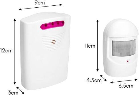 Ejoyous Driveway Alarm, Multifunctional Wire Less Driveway Alarm IR Motion Sensor Alarm Doorbell, Home Security Alert System 1 Receiver 2 Transmitters for Home Outdoor Use in Saudi Arabia