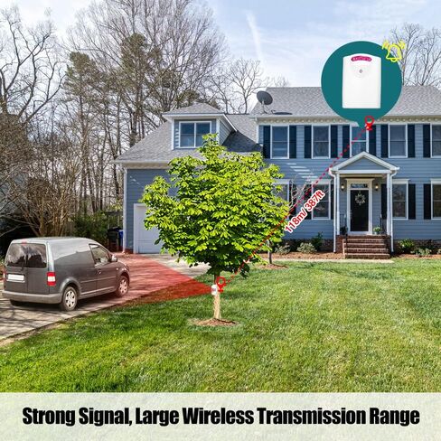 Ejoyous Driveway Alarm, Multifunctional Wire Less Driveway Alarm IR Motion Sensor Alarm Doorbell, Home Security Alert System 1 Receiver 2 Transmitters for Home Outdoor Use in Saudi Arabia