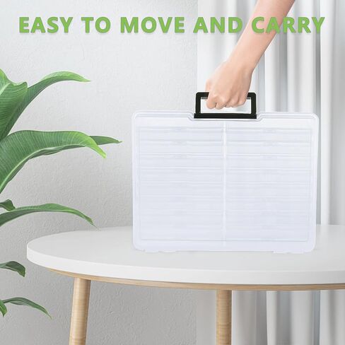 UP ARESI Photo Case 5" x 7" Photo Box Storage and Craft Keeper - 18 Inner Photo Keeper Photo Organizer Cases Photos Storage Containers Box for Photos (Clear) (1Pack) in Saudi Arabia