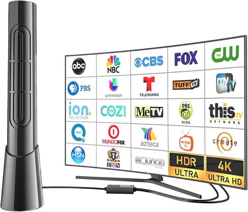 RUPA 4k TV Antenna Indoor for Smart TV Indoor Outdoor for Local Channels, 2025 Amplified HD Digital TV Antenna Long 1500 Miles Range Support All TV, 16 FT Coax HDTV Cable & Amplifier Signal Booster in Saudi Arabia