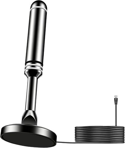 TV Antenna Indoor for All Smart TVs, HD Digital Antenna with 124Miles 360° Long Range Reception, Strong Magnetic Base and Easy Installation Antennas with 9.95FT Cable in Kuwait