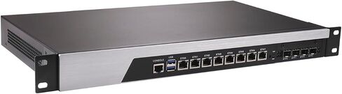 Firewall, VPN, 1U Rackmount Network Appliance, OPNsense, I3 4160, RS44, AES-NI, 8 x 2.5GbE 226-V, 4 x SFP+ 10Gbe XL710, Console, VGA, 0 RAM, 0 Storage, Barebone No System in Saudi Arabia
