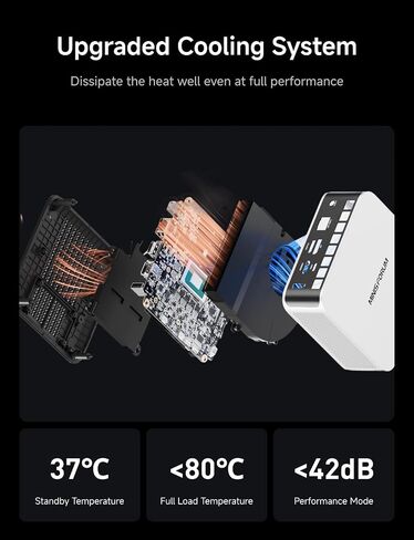 كمبيوتر مكتبي صغير الحجم MINISFORUM X1-255 AMD Ryzen 7 255(8C/16T) إصدار هيكلي، مخرج فيديو HDMI2.1|DP2.0|2xUSB4، منفذ Oculink 1x، منفذ 2.5G RJ45/WiFi7/BT5.4، كمبيوتر شخصي صغير لرسومات AMD Radeon in Kuwait
