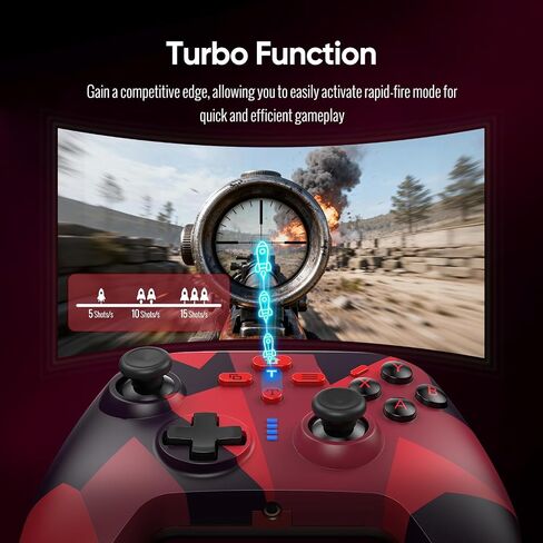 BETMI Wireless Controller for Xbox one/Series X|S/Windows 10/11(Red) in Kuwait
