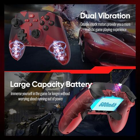 BETMI Wireless Controller for Xbox one/Series X|S/Windows 10/11(Red) in Kuwait