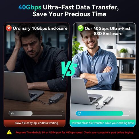 Yottamaster M.2 NVMe SSD Enclosure 40Gbps ،متوافق مع Thunderbolt 4/USB4 Interface in Kuwait